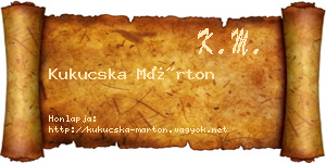 Kukucska Márton névjegykártya