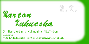 marton kukucska business card